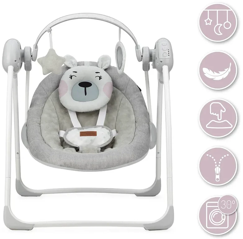 Електрична гойдалка Momi LISS bear pink